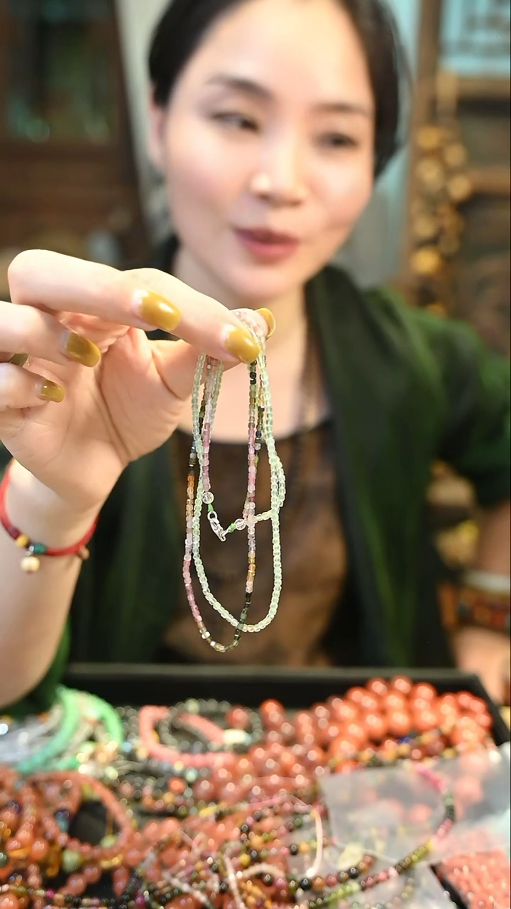 吊坠925银珐琅 茶-碧碧和葡萄套链