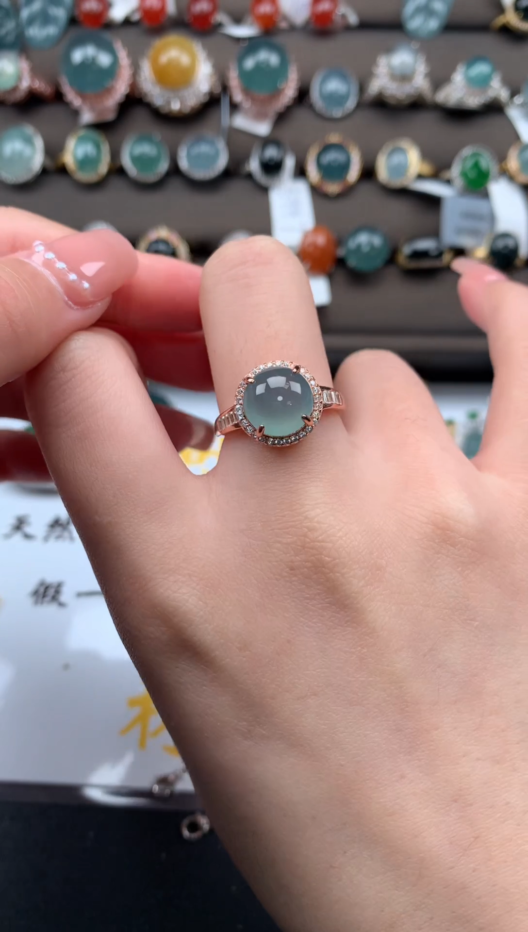 【闪购商品】翡翠戒指银S925镶嵌4211