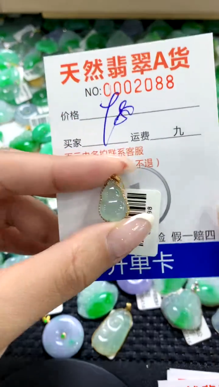 翡翠18K金镶嵌颈饰1111111111111111