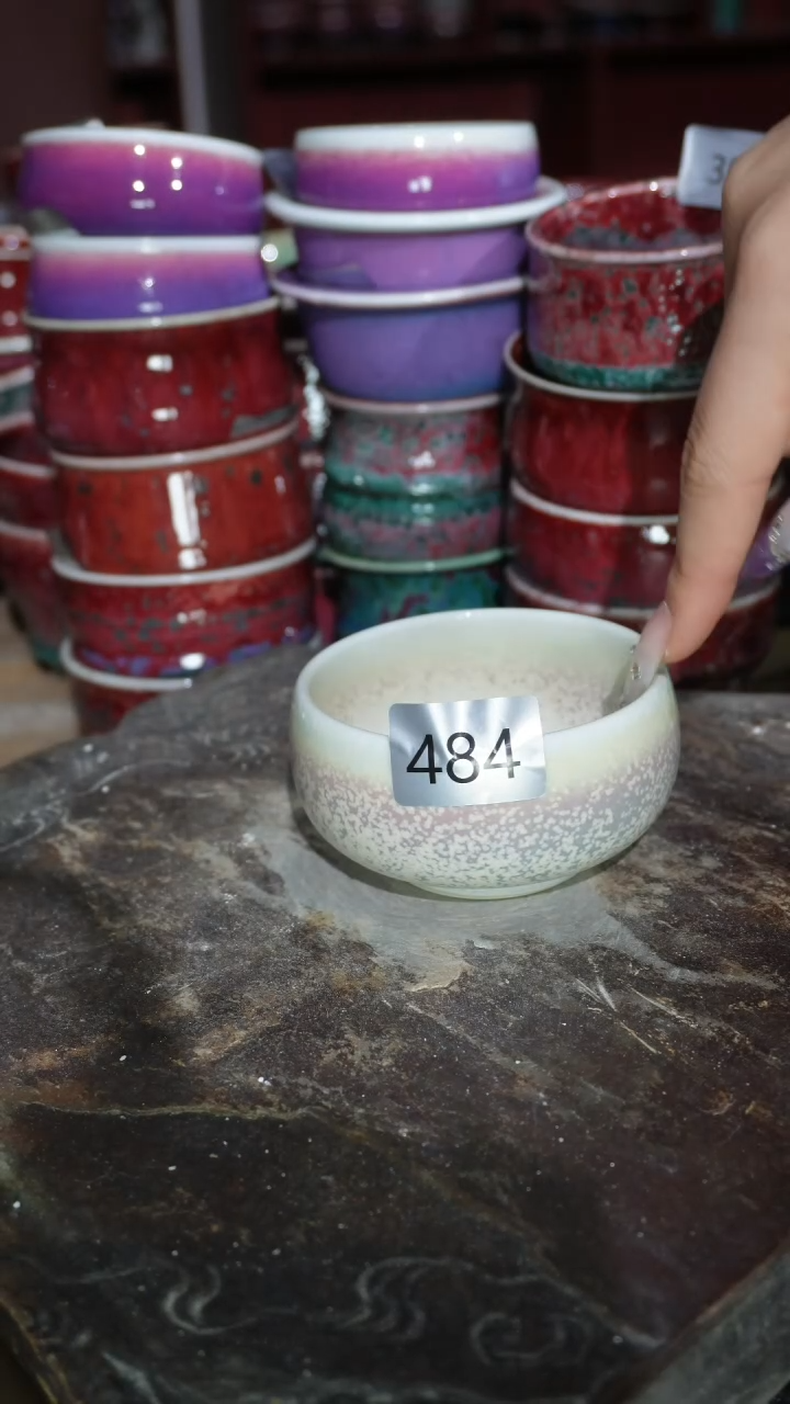 摆件陶精品窑变钧瓷茶器