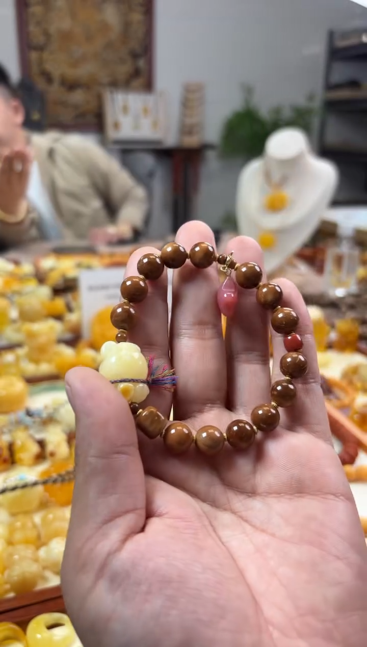 未镶嵌蜜蜡裸石手串