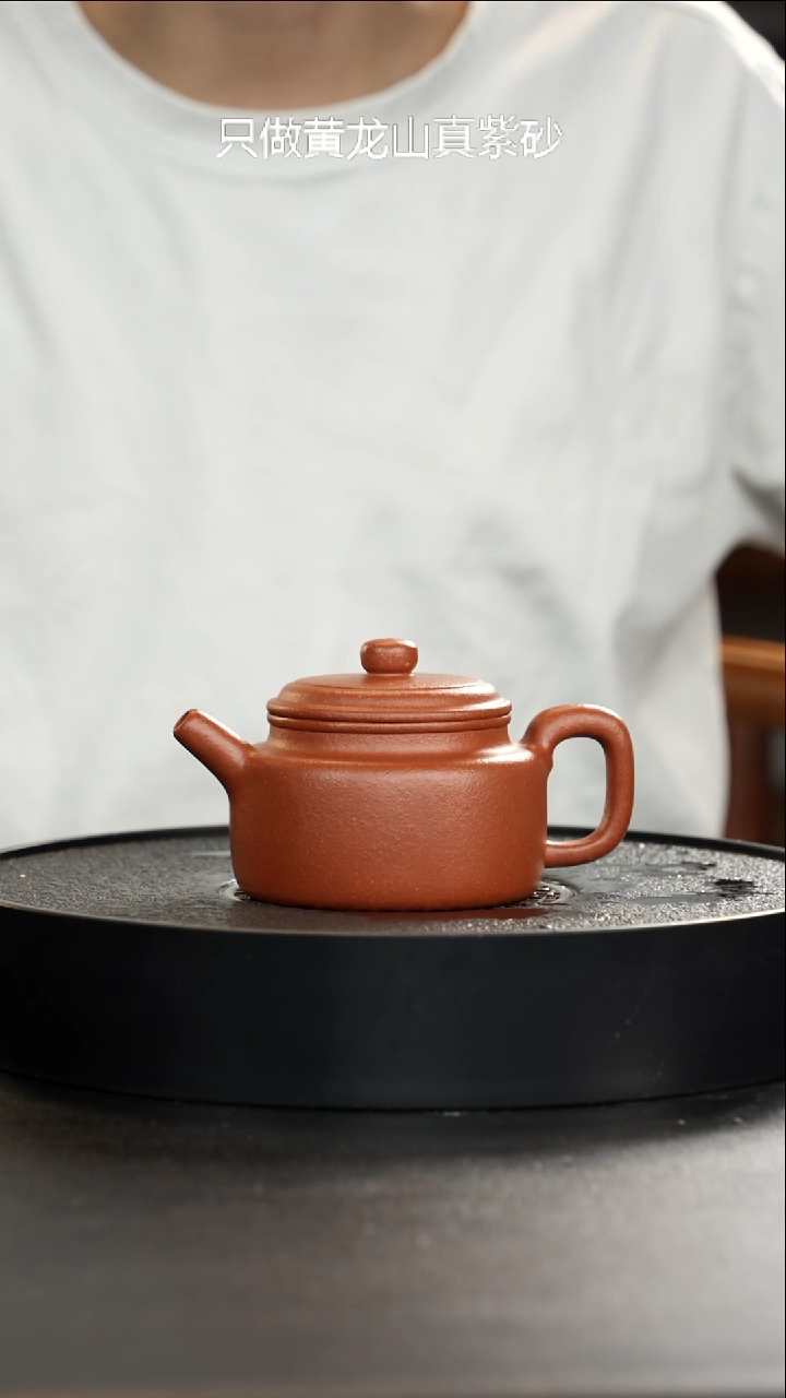 茶壶紫砂精挑手磨纯红降坡德中大漏