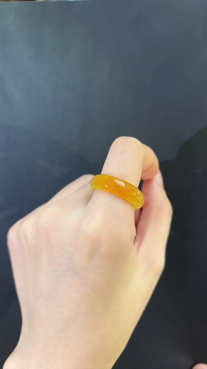 未镶嵌戒指翡翠维***木黄翡戒指17圈多人不退不换