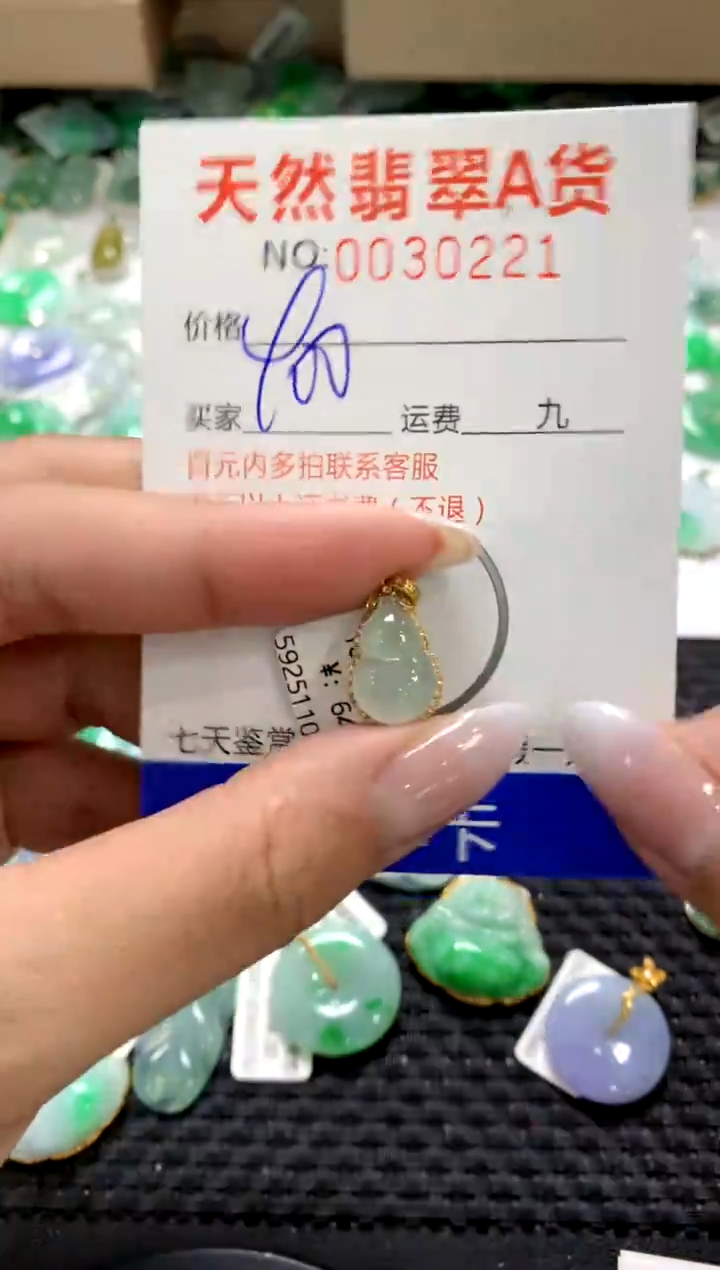 颈饰18K金镶嵌翡翠1111111111111111