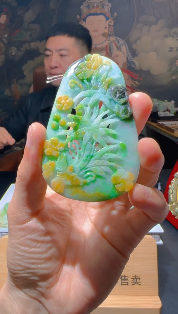 【闪购商品】定制翡翠未镶嵌L-@@QJSXJ215052