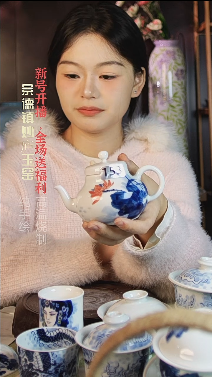 盘陶妙庐玉窑茶壶153微瑕