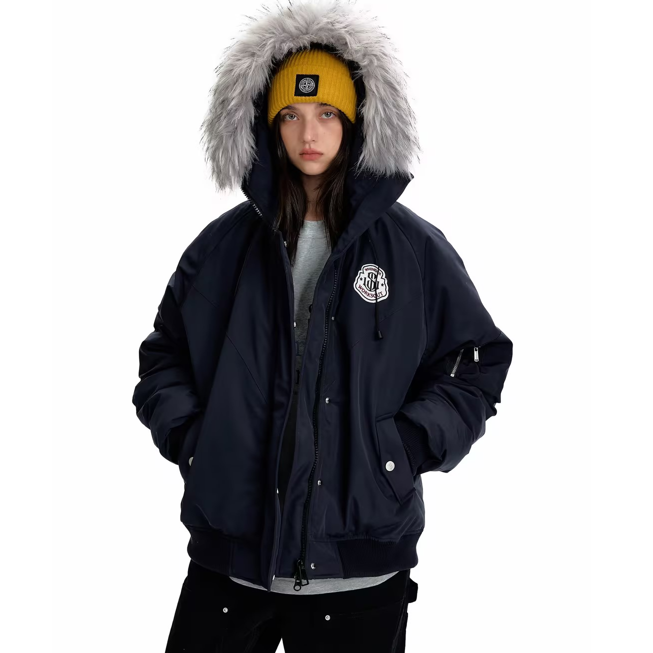 【资阳恒宣】D18109冬季保暖短款生态派克服