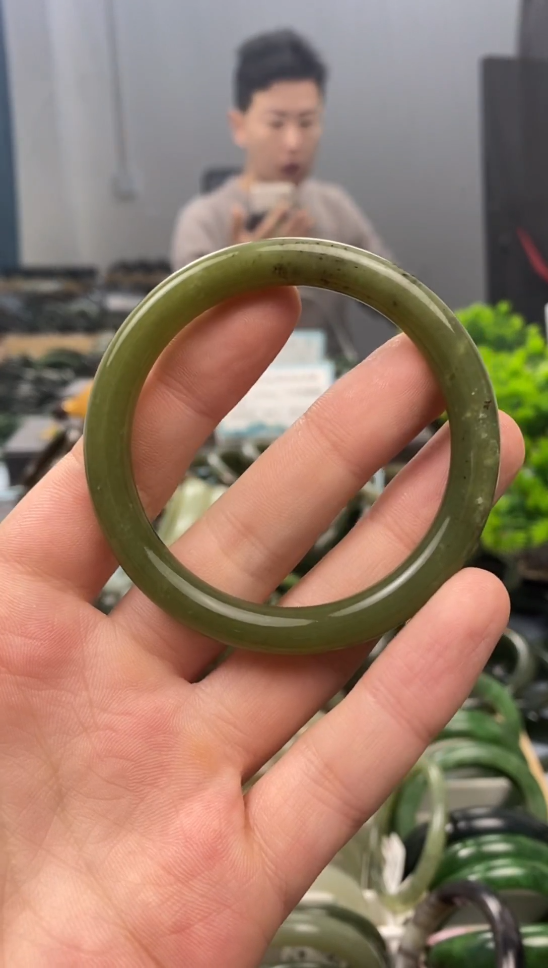 未镶嵌手镯和田玉52.7