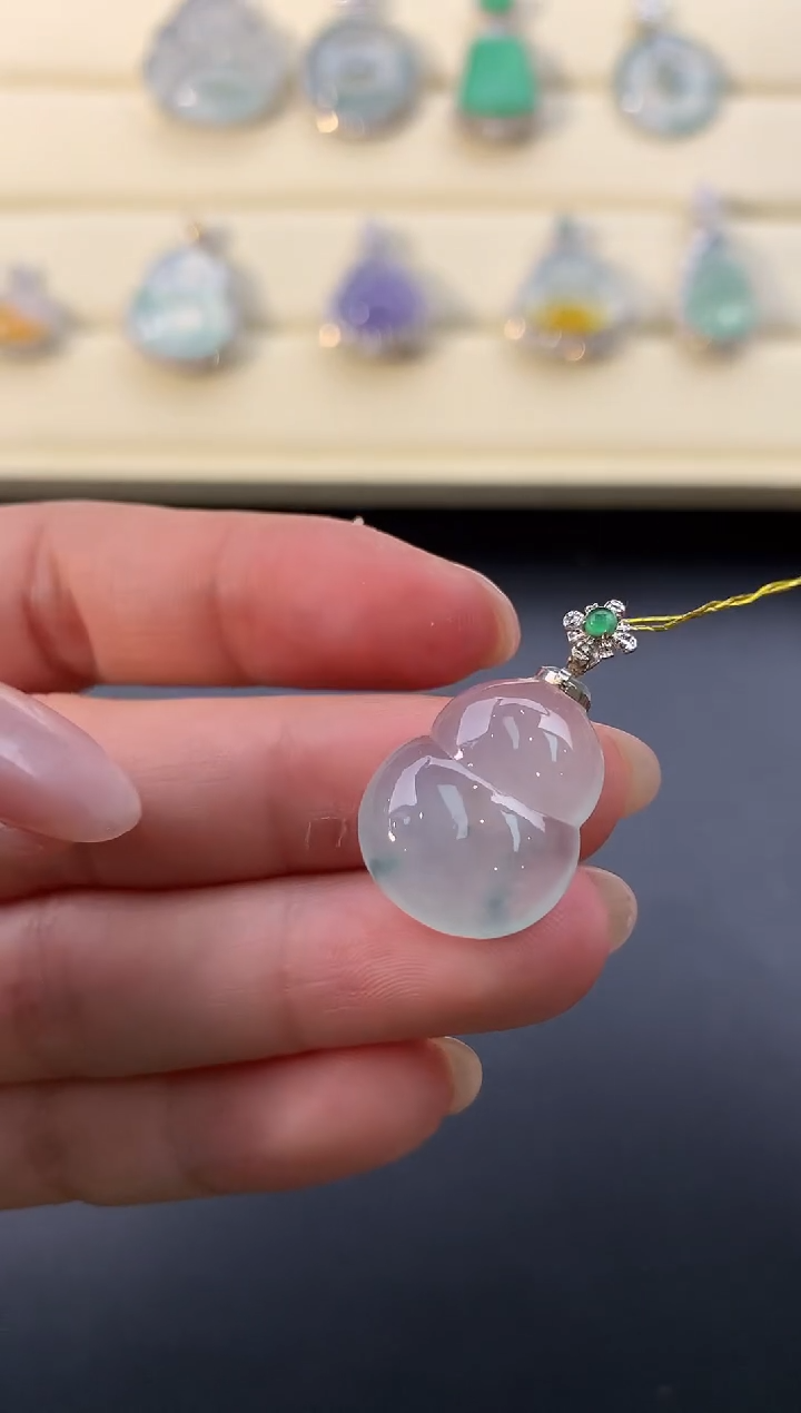 【闪购商品】翡翠颈饰18K金镶嵌D968   