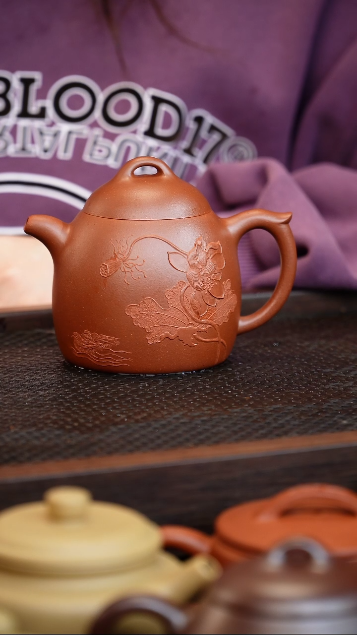 茶壶紫砂秦权堆绘260c
