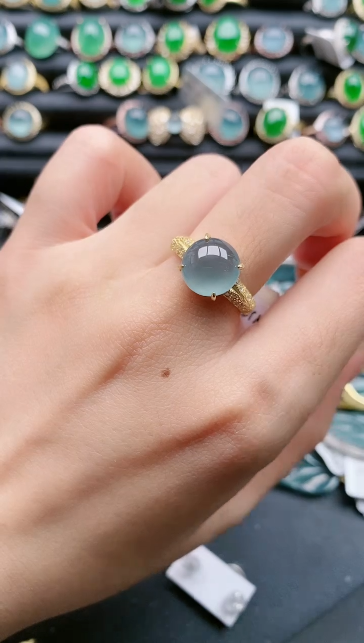 【闪购商品】翡翠戒指银S925镶嵌11111