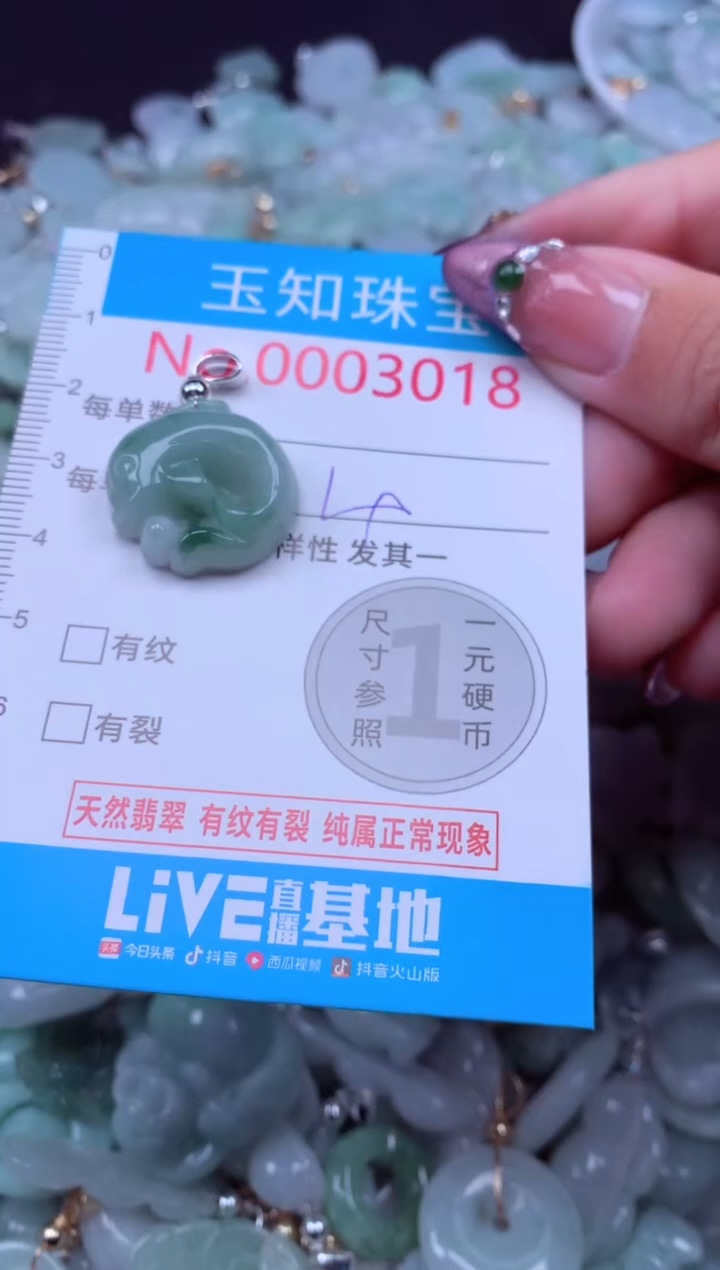 吊坠(不含链)未镶嵌翡翠3018