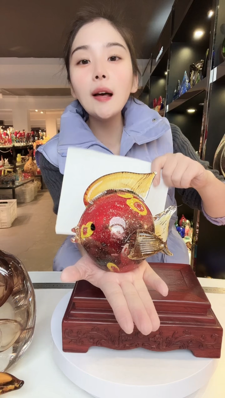 【闪购商品】茶盏琉璃摆件家居摆件