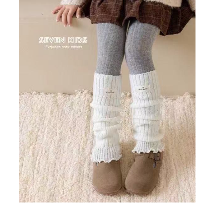 【新疆包邮】儿童针织木耳边堆堆袜
