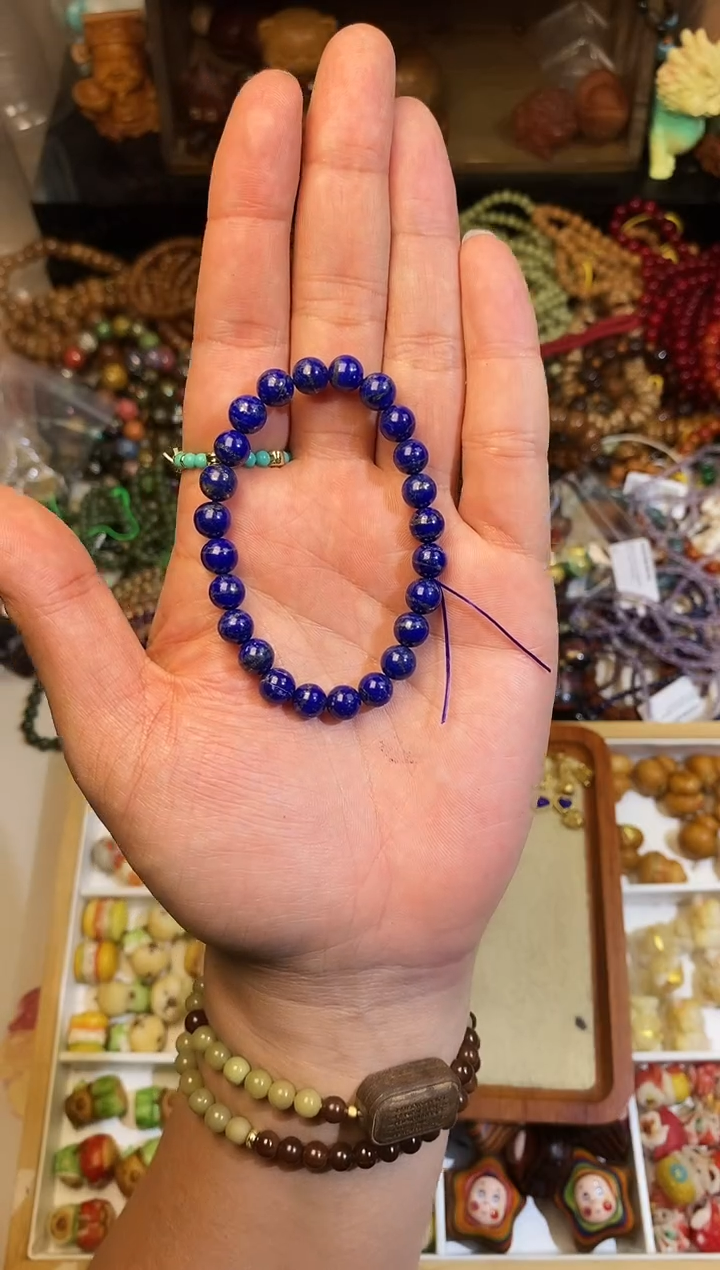 合金手链玛瑙/玉髓卡7+青金单圈