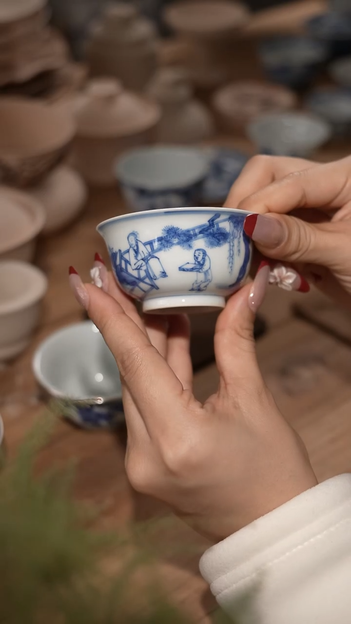 杯子陶景德镇陶瓷摆件