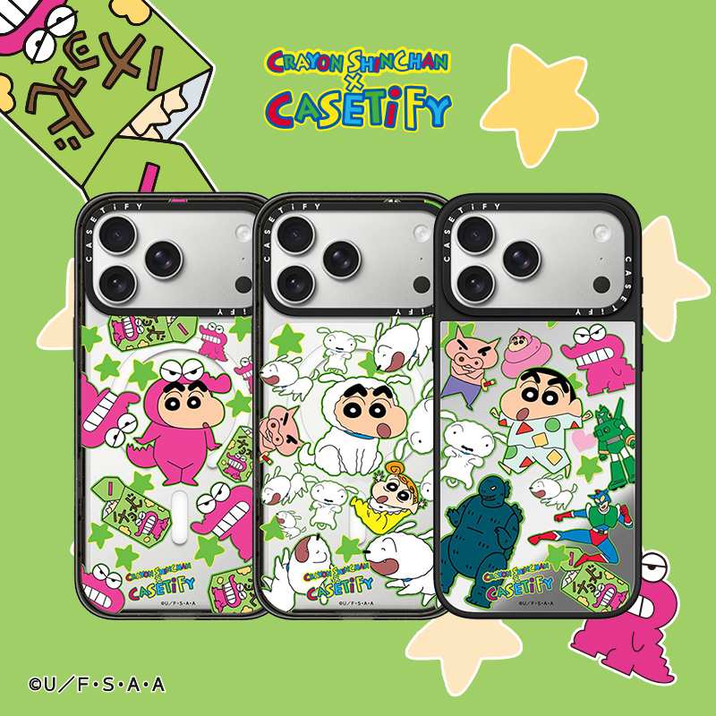 蜡笔小新定制款贴纸×CASETiFY联名手机保护套防摔合集