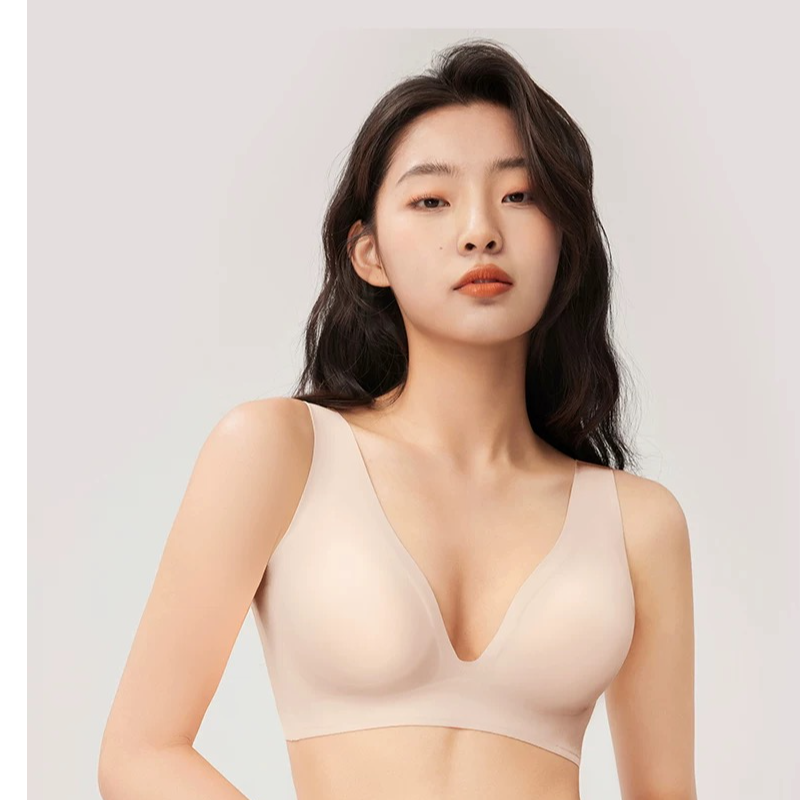 qi 树家深V大括号外扩内衣美背舒适运动女士聚拢一片式无痕显大