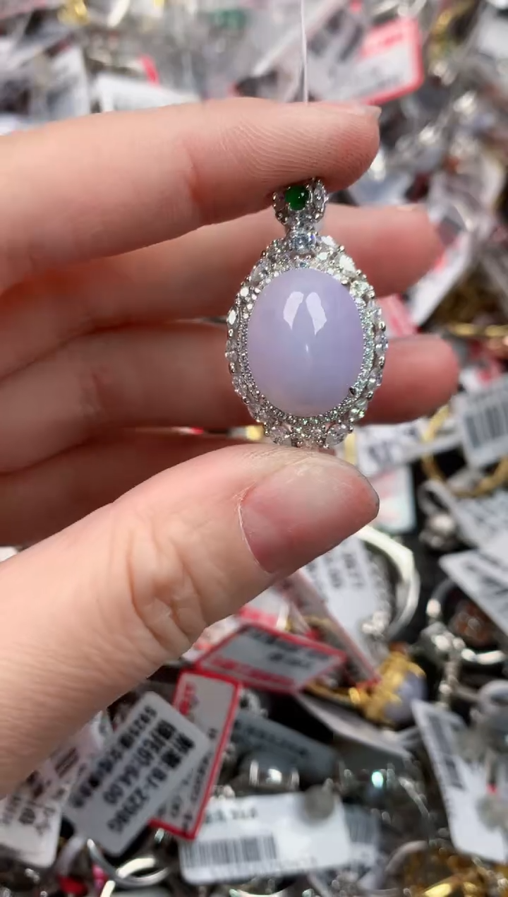 银S925镶嵌戒指翡翠13 13 13  8