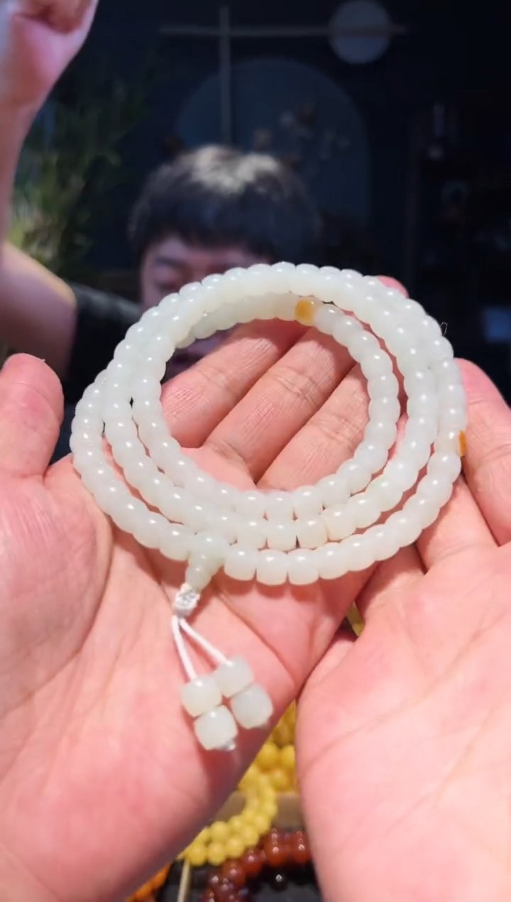 手串未镶嵌和田玉8+108多圈