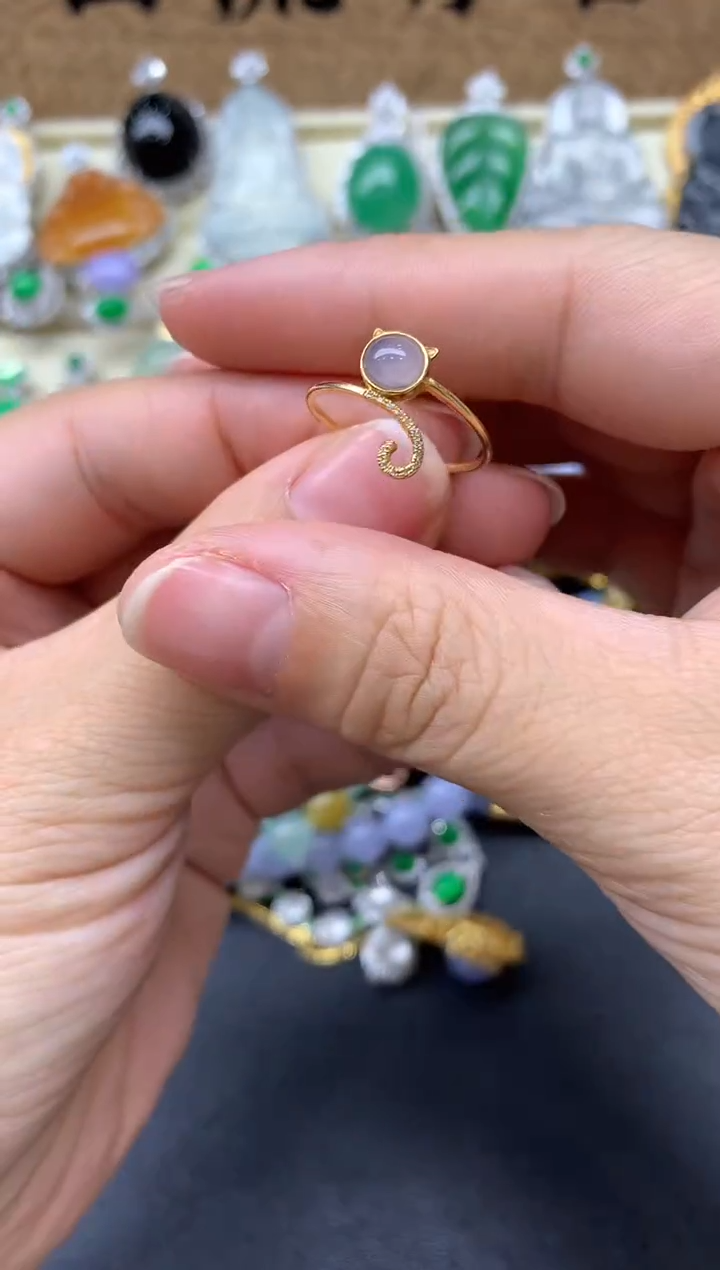 【闪购商品】翡翠戒指18K金镶嵌230-中国好珍宝