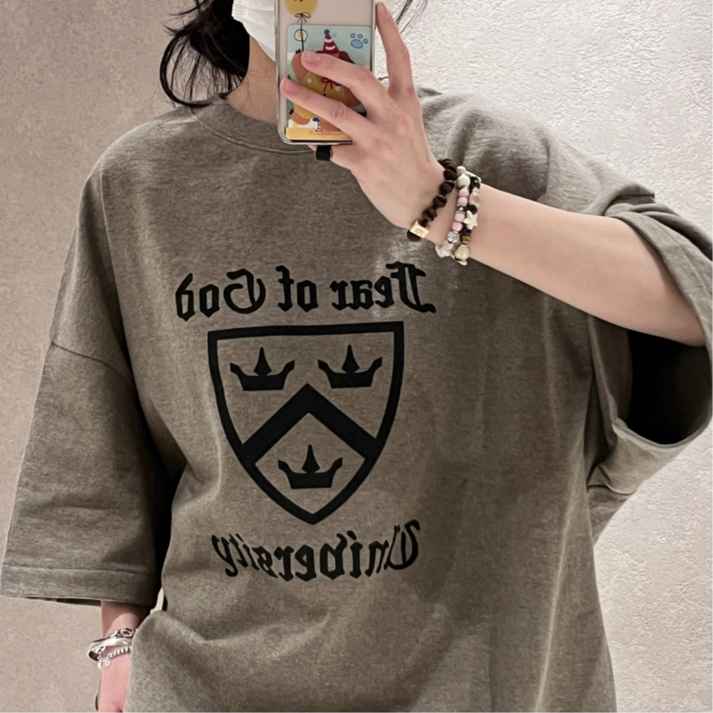 【顺丰包邮】HOLIDAY系列 Heavy Crewneck Tee重磅字母休闲短袖