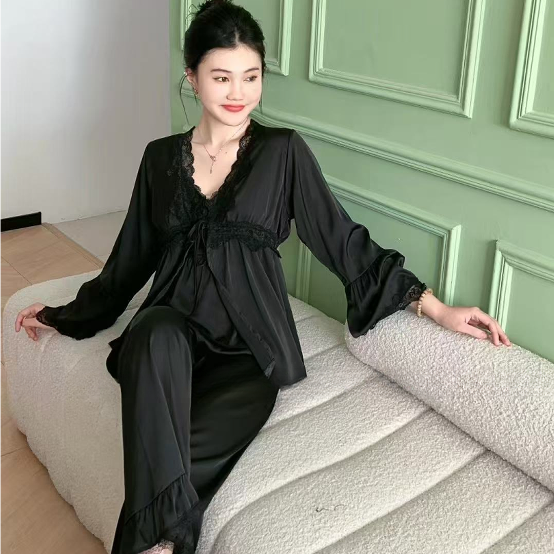 露思同款蕾丝三件套装气质宽松