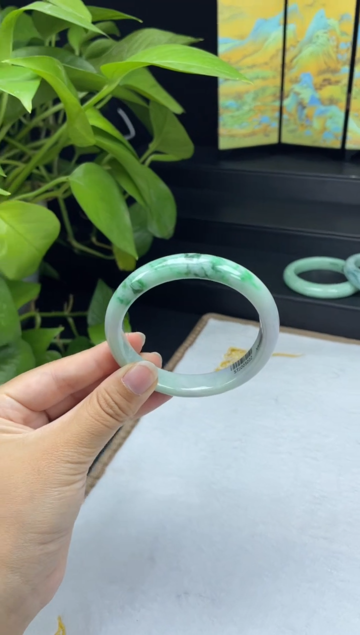 未镶嵌08#定制翡翠天然A货翡翠手镯57-58圈口