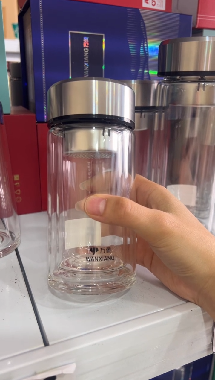【闪购商品】万象双层高档270ml高硼硅茶杯