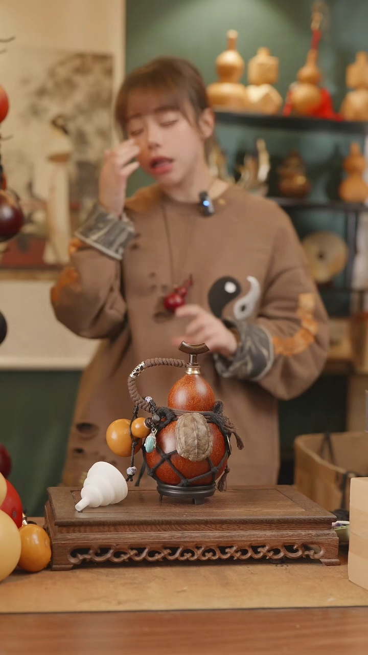 【闪购商品】152号精品天然大漆工艺防渗内胆酒葫芦~