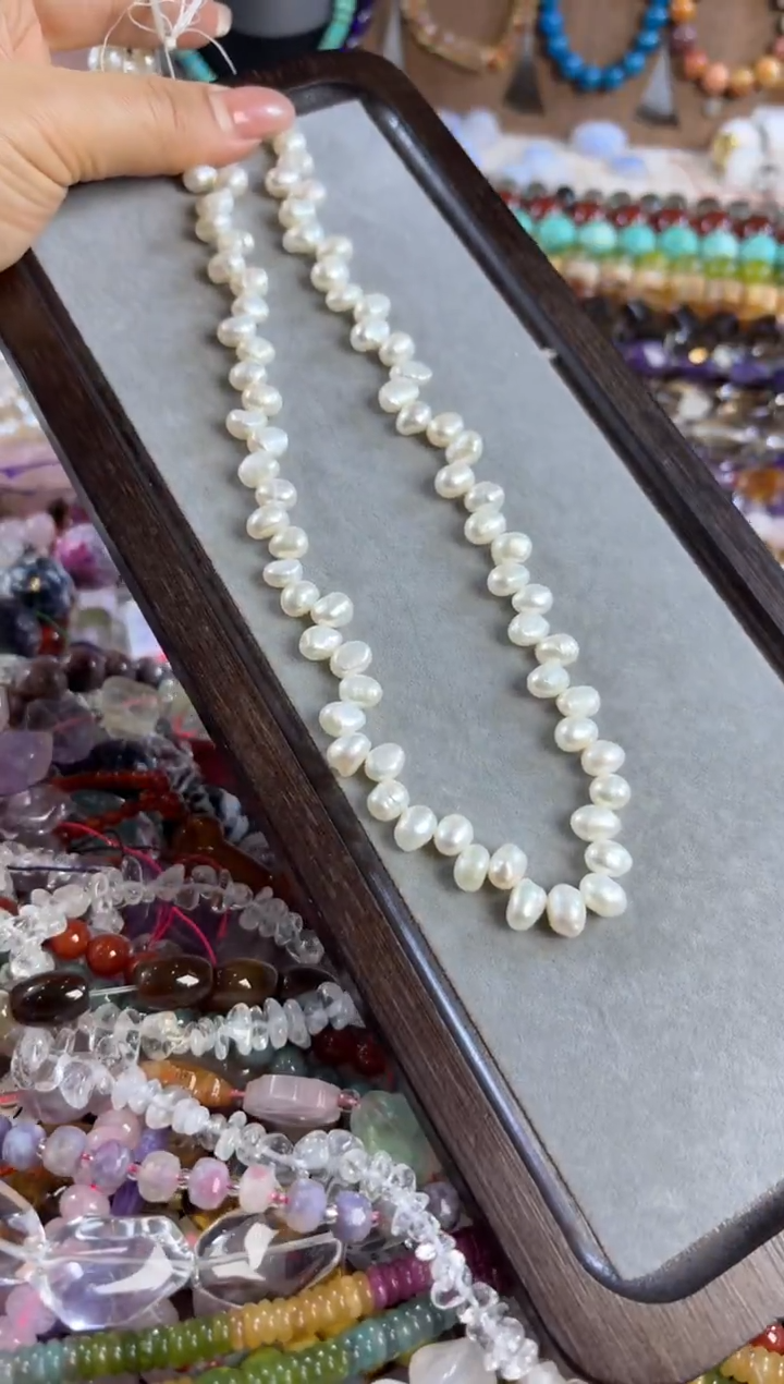 未镶嵌玛瑙/玉髓珠宝半成品淡水珍珠麦穗款