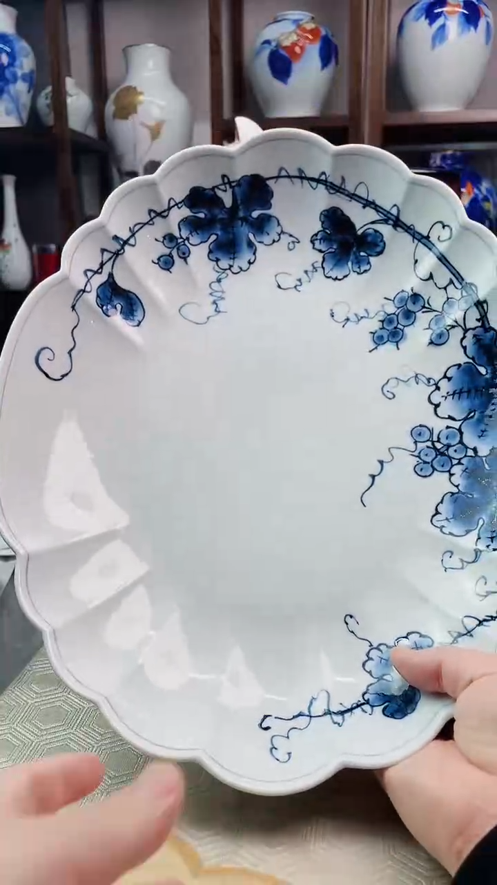 【闪购商品】盘华山青花大盘35CM一一一