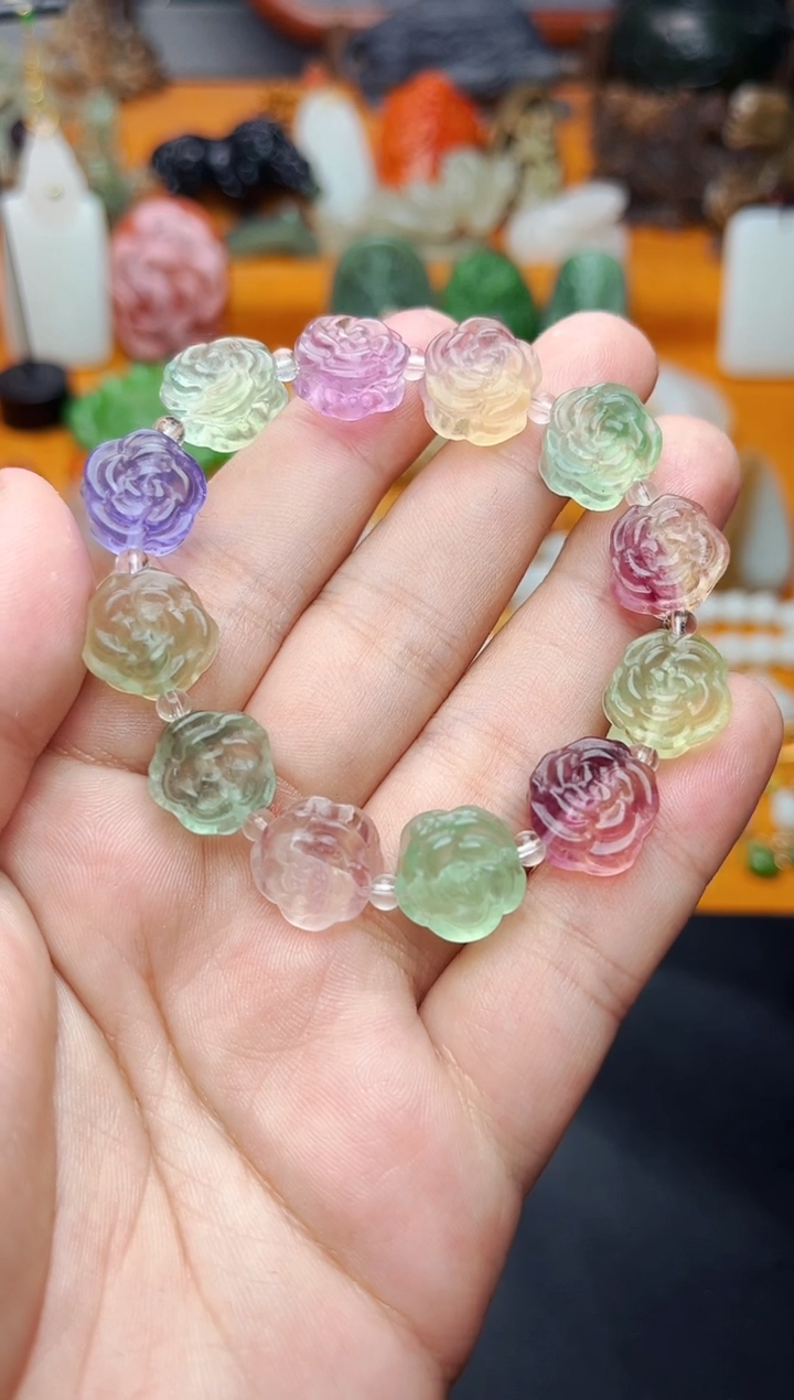 【闪购商品】萤石手串未镶嵌花01