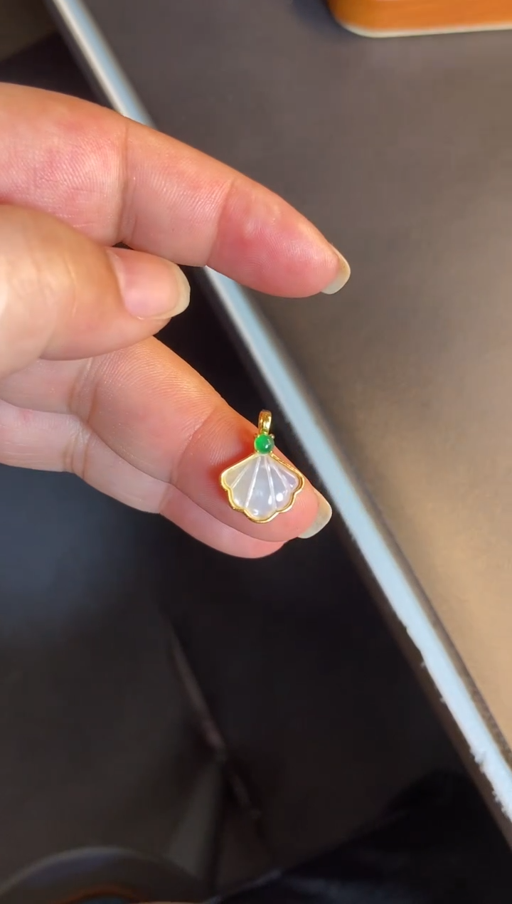 吊坠(不含链)银S925镶嵌翡翠1