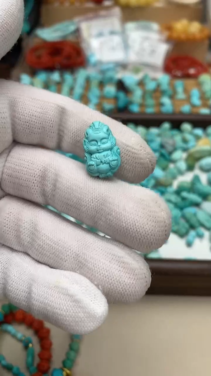 未镶嵌绿松石珠宝半成品105