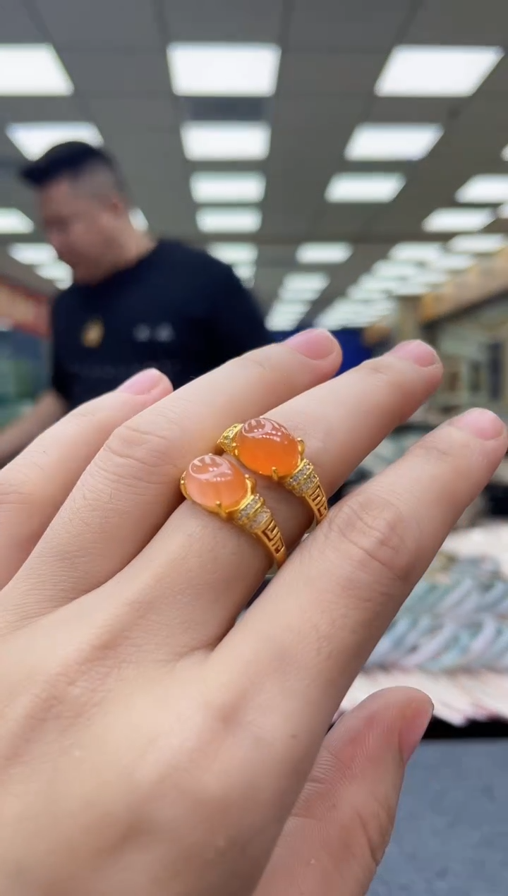 未镶嵌南红玛瑙戒指HJ-H10242A50