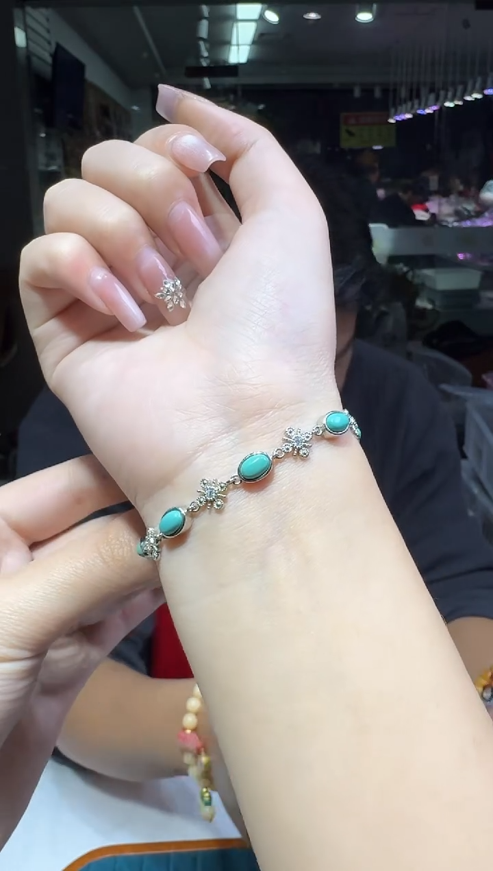 【闪购商品】绿松石手链银S925镶嵌多样性发一件 313