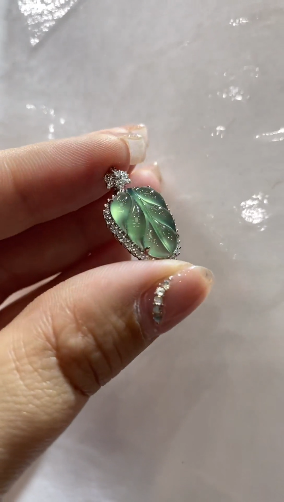 【闪购商品】翡翠颈饰18K金镶嵌收到货48小时鉴赏期（超时不退不换）