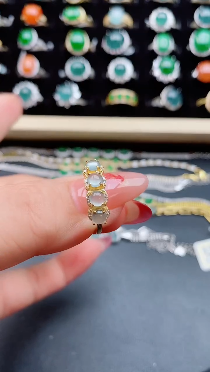 【闪购商品】翡翠戒指银S925镶嵌21321