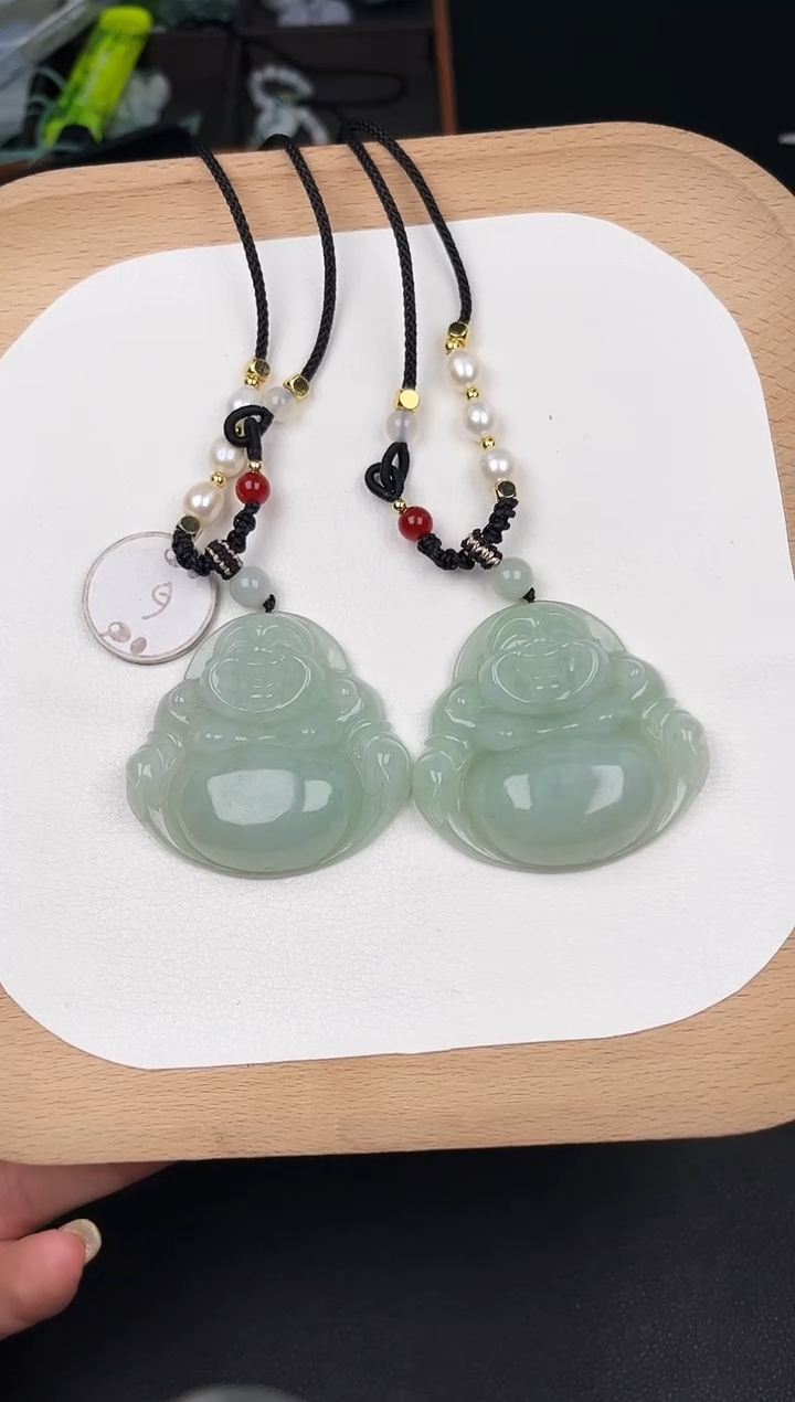 颈饰未镶嵌翡翠LH014翡翠冰绿大佛+送同款绳子多样性发其一