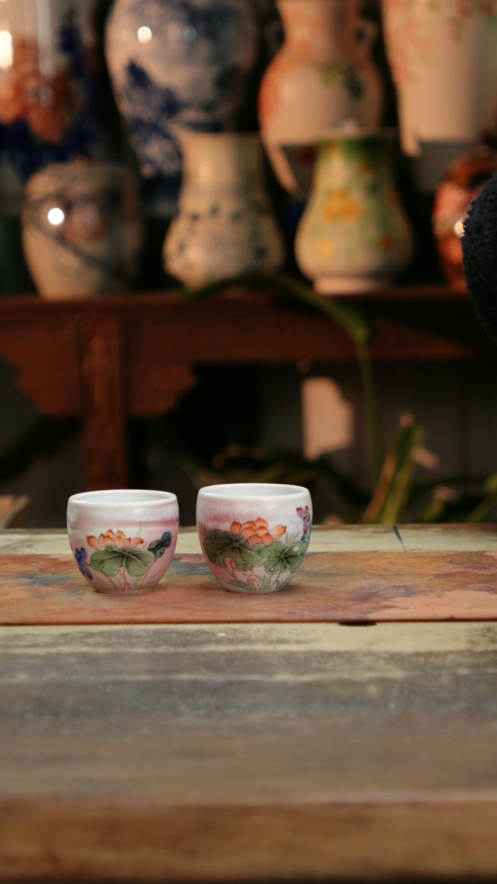 【闪购商品】瓷片景德镇纯手工釉下彩精品花瓶