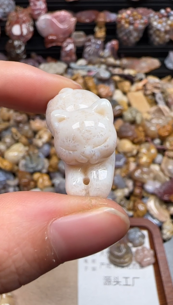 【闪购商品】硅化珊瑚（珊瑚玉）颈饰未镶嵌076