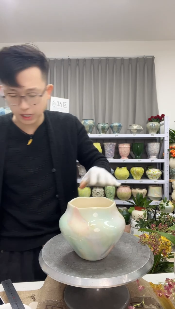 12.25陶瓷花盆直播链接高.     14 口11