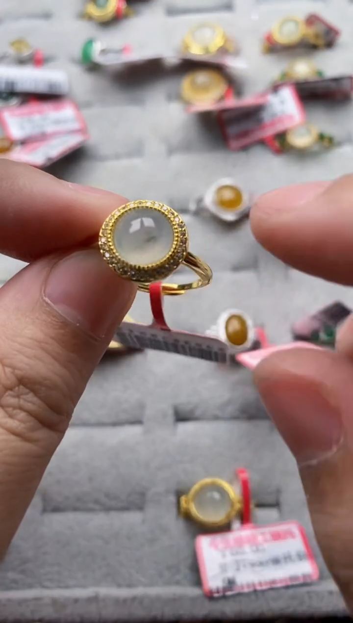 【闪购商品】翡翠戒指银S925镶嵌333333---6
