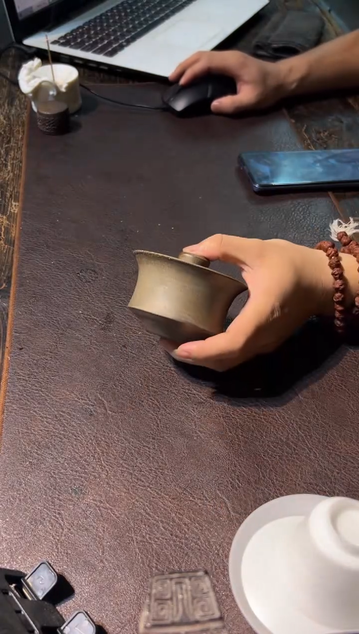 漆念工作室茶道器具微瑕盖碗120ml