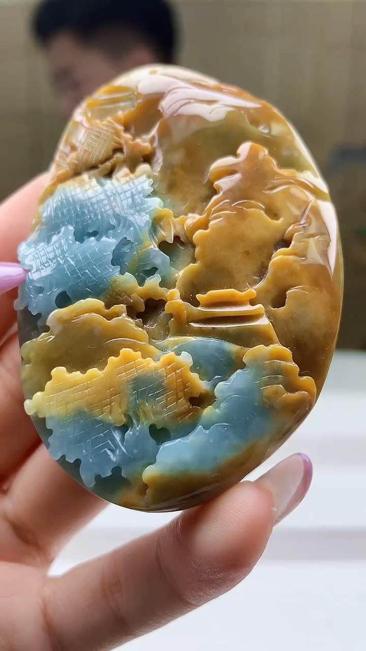 定制翡翠未镶嵌4917ty-毛货挂件55