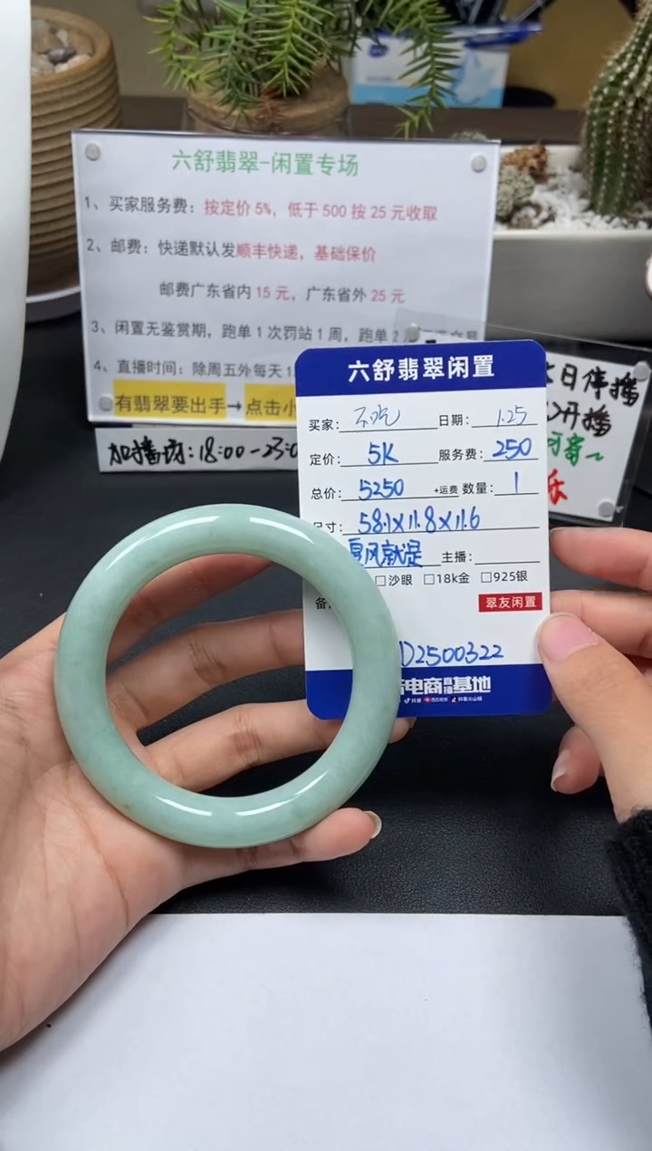 【闪购商品】翡翠手镯未镶嵌D2500322