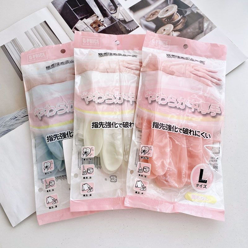 日本原单-果冻色清洁手套（颜色随机）