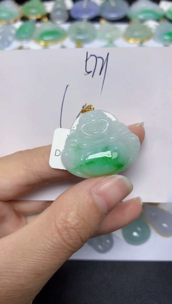 【闪购商品】翡翠颈饰18K金镶嵌 天然翡翠A货