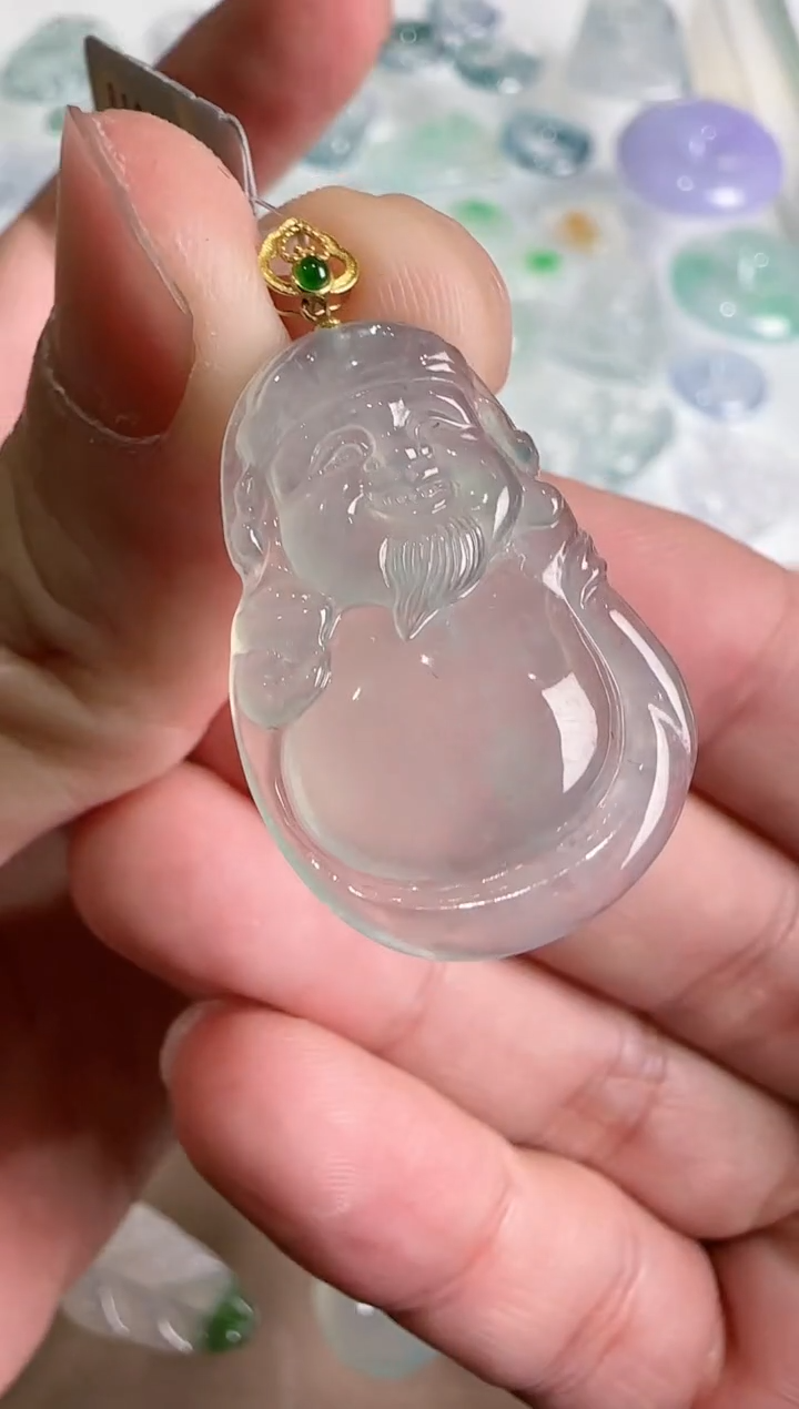 【闪购商品】翡翠吊坠(不含链)18K金镶嵌··